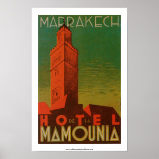 Póster Hotel Marrakech de la Mamounia
