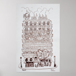 Póster Hotel Mediodía, Madrid, España