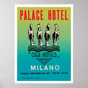Póster Hotel Milano del palacio