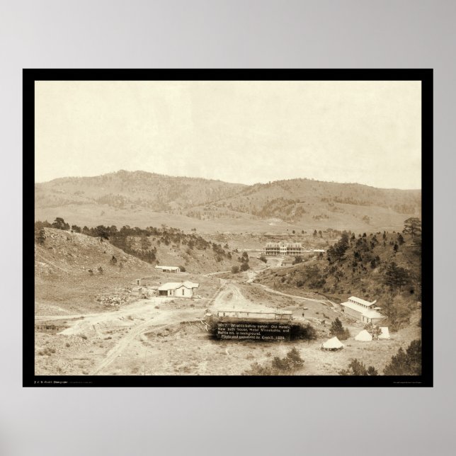 Póster Hotel Minnekahta Hot Springs SD 1889 (Frente)