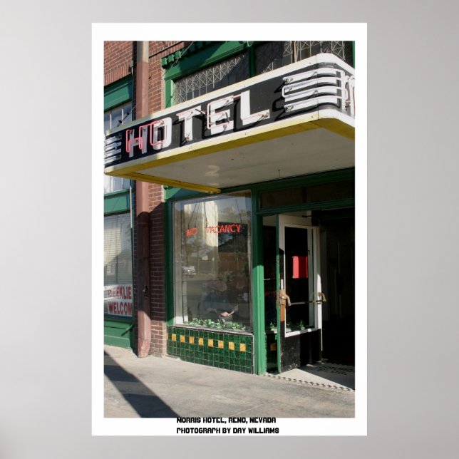 Póster Hotel Morris, Reno, Nevada (Frente)