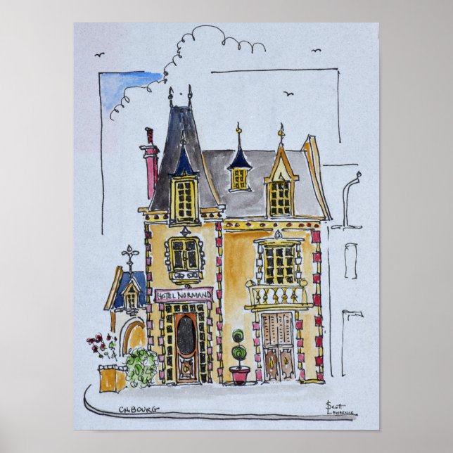 Póster Hotel Normandy | Cobourg, Francia (Frente)
