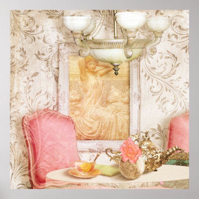 Póster Hotel Paris c. 1900 París Francia Tearoom print (Frente)