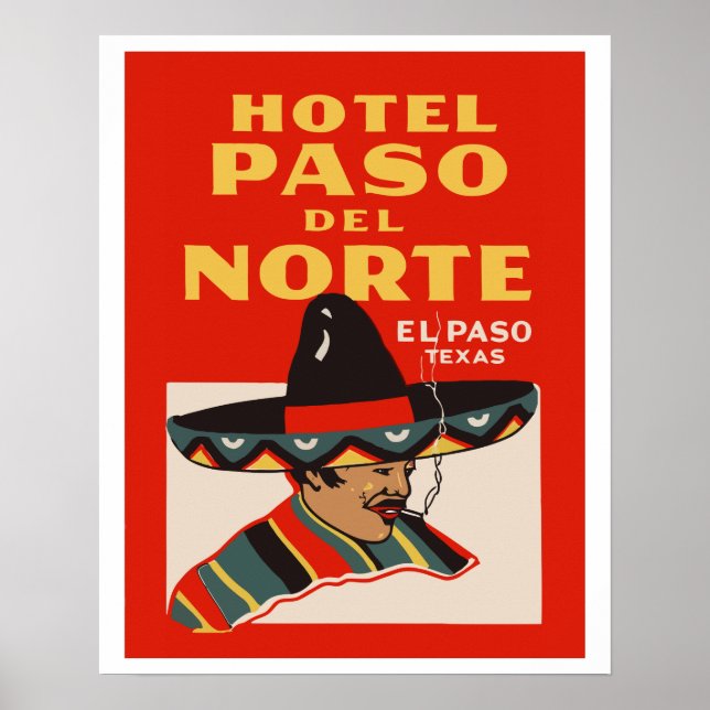 Póster Hotel Paso del Norte (EL Paso - Texas) (Frente)