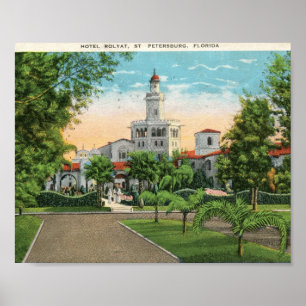 Póster Hotel Rolyat, vintage de St Petersburg, la Florida