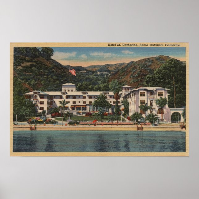 Póster Hotel St Catherine en Santa Catalina, California (Frente)