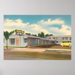 Póster Hotel Vintage, Motel Golden West Lodge