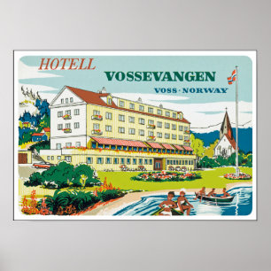 Póster Hotel Vossevangen Noruega