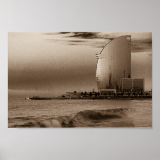 Póster Hotel W en Barcelona, en la playa de la Barcelonet