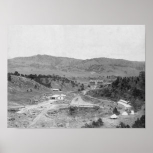 Póster Hotel y casas de baños en el barranco de