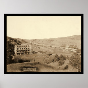 Póster Hoteles de Gillispie y aguas termales SD 1891 de