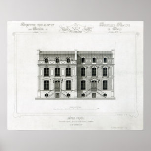 Póster Hoteles Prives, 10 y 12 Rue Balzac, París