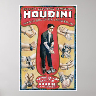 Póster Houdini ~ Artista de escape de esposas venecianas