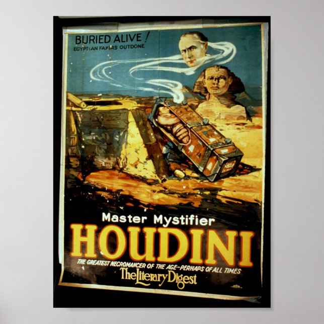 Póster Houdini, el teatro de época del 'compendio literar (Frente)