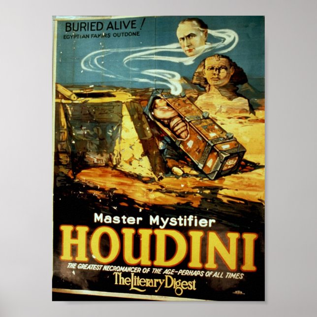 Póster Houdini, el teatro de época del 'compendio literar (Frente)