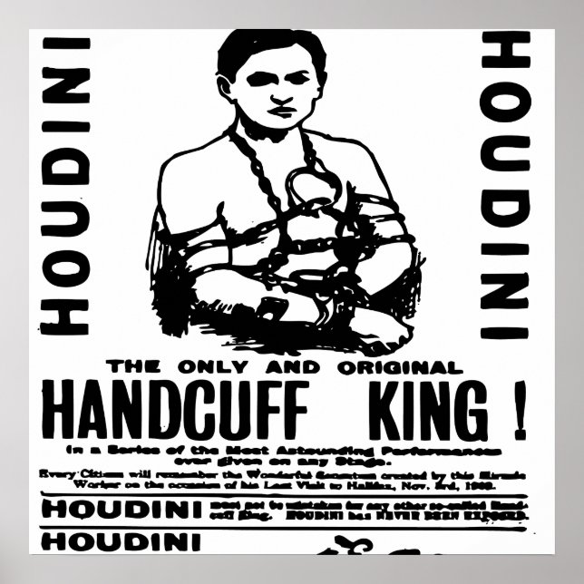 Póster Houdini en el Teatro del Palacio (Frente)