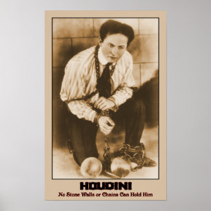 Póster HOUDINI - No hay muros de piedra ni cadenas que lo