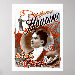 Póster Houdini - rey de tarjetas