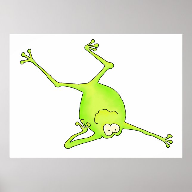 Póster Houlder Stand Yoga Frog Art Print (Frente)