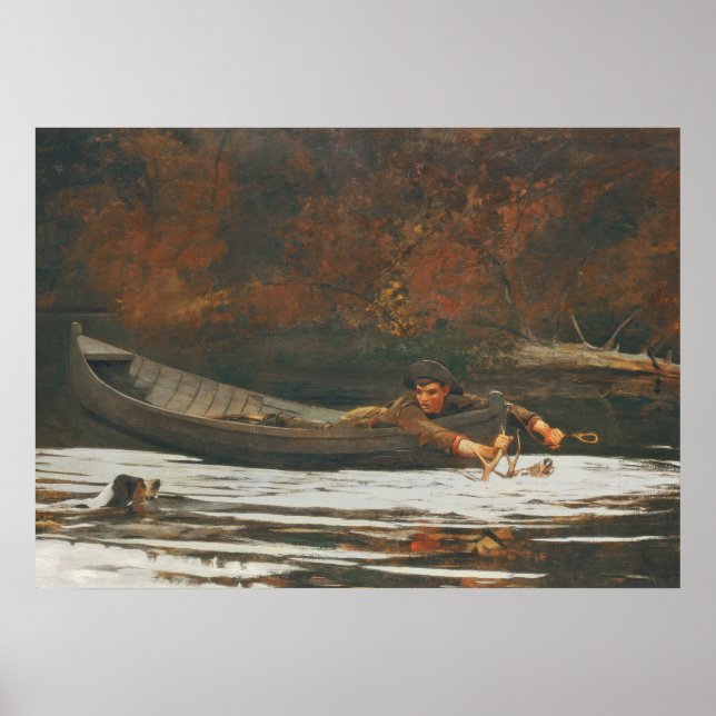 Póster Hound and Hunter, 1892 (aceite sobre lienzo) (Frente)