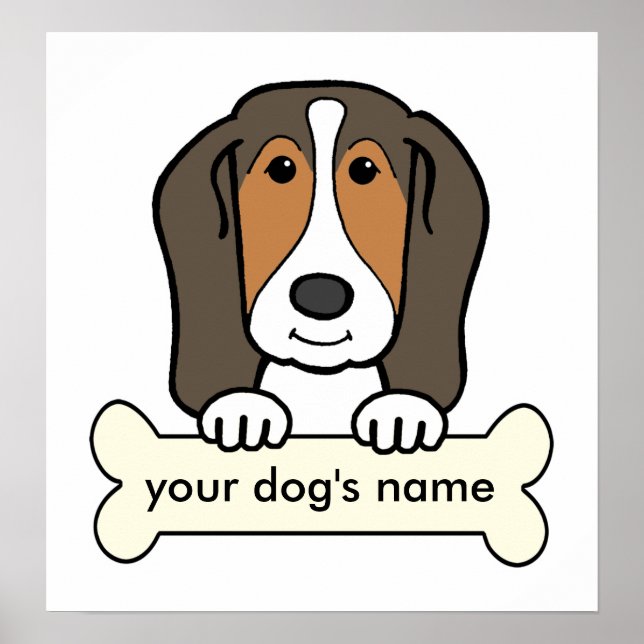 Póster Hound personalizado de Basset (Frente)