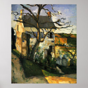 Póster House and Tree - Paul Cezanne - c1873