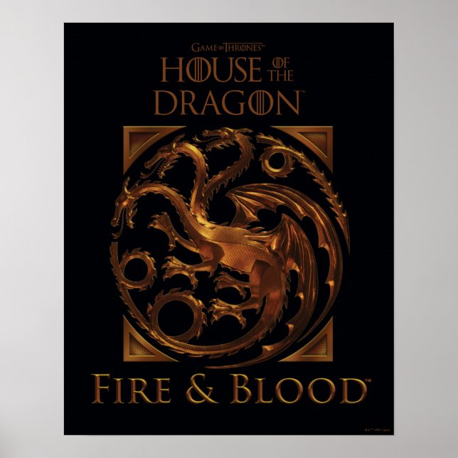 Póster HOUSE OF THE DRAGON | House Targaryen Sigil (Frente)