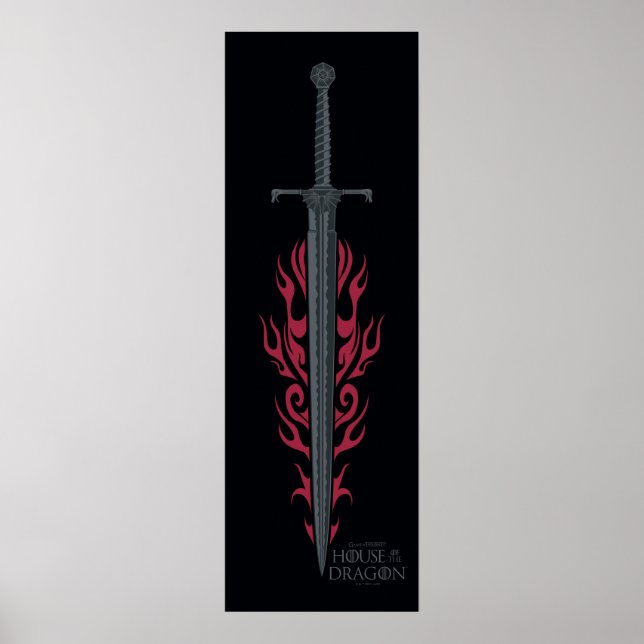 Póster HOUSE OF THE DRAGON | King Viserys Flaming Sword (Frente)