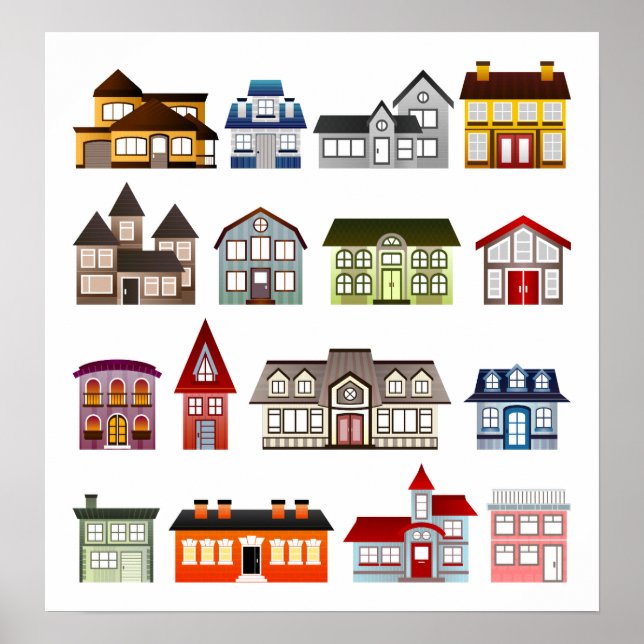 Póster houses-157869  houses homes architecture buildings (Frente)
