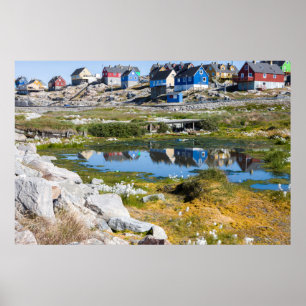 Póster Houses in Greenland