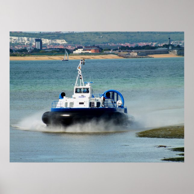 Póster Hovercraft llegando a Ryde (Frente)