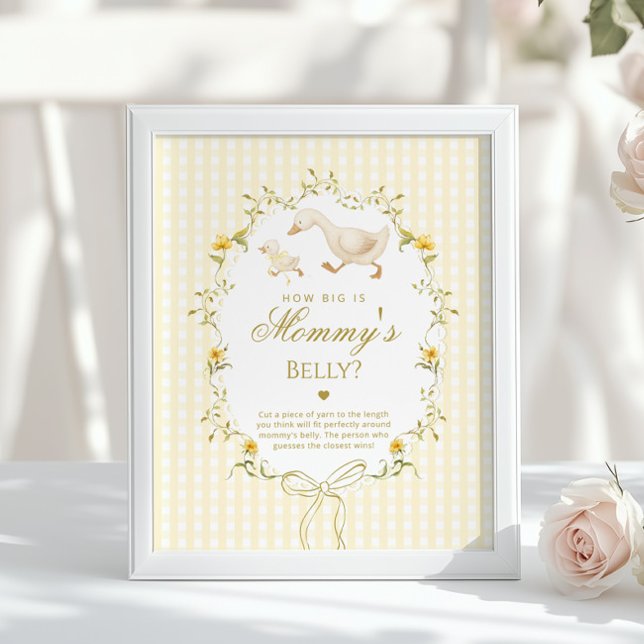 Póster How big is mommys belly Silly Goose gender neutral (Subido por el creador)