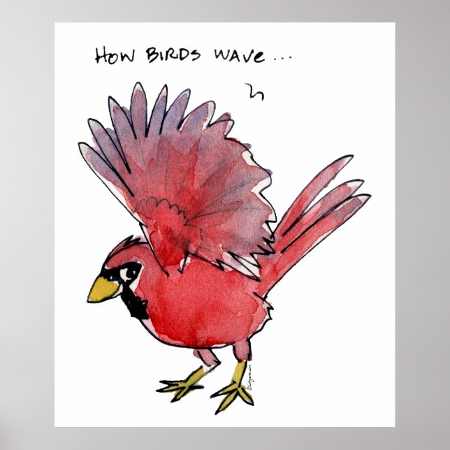 Póster How Birds Wave Cardinal (Frente)