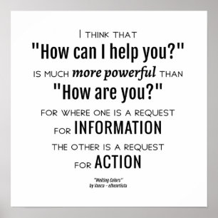 Póster How can I help you - quote