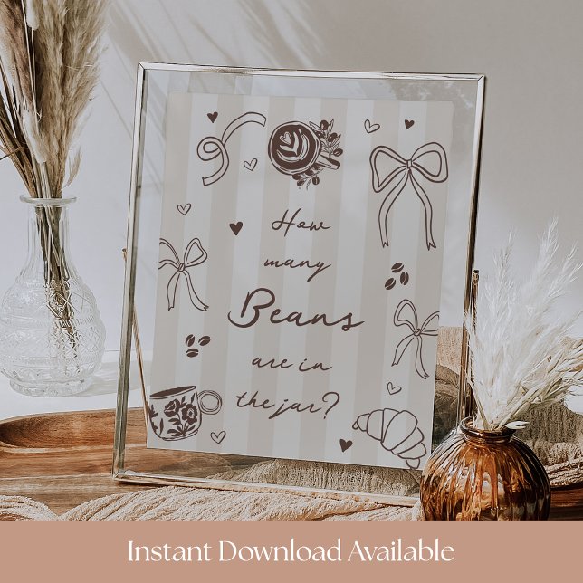 Póster How Many Coffee Beans Guessing Game Sign (Subido por el creador)