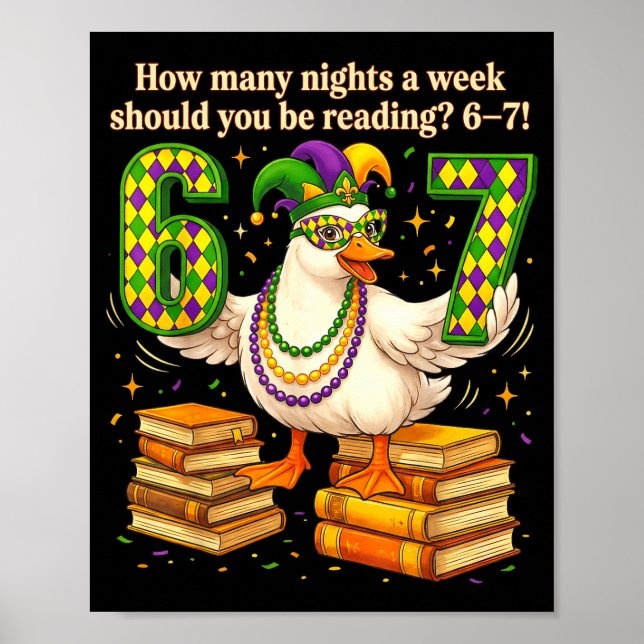 Póster How Many Night A Week Should You Be Reading 67 Tea (Frente)