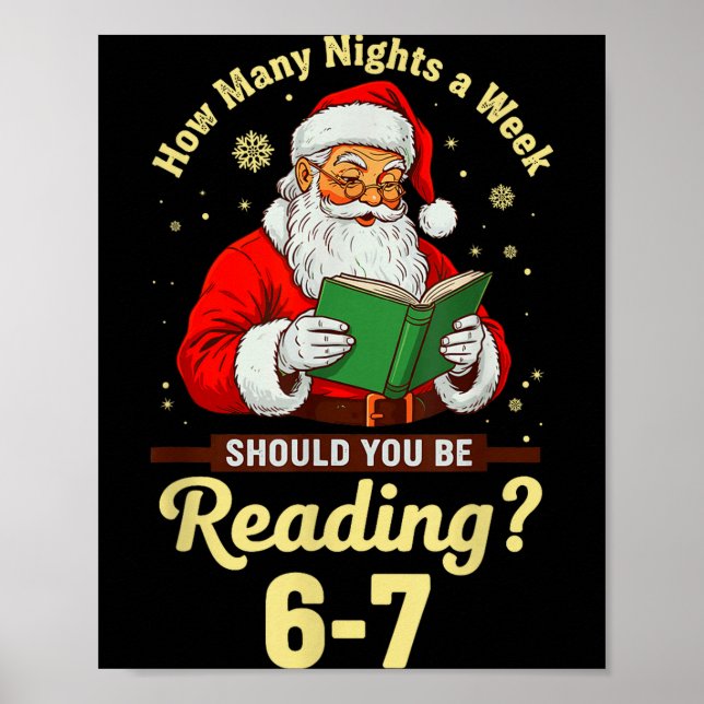 Póster How Many Nights A Week Should You Be Reading 67 Ch (Frente)