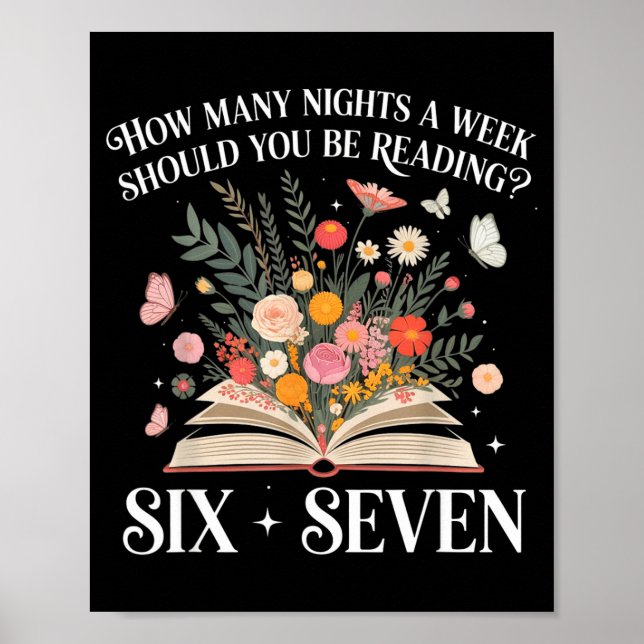 Póster How Many Nights A Week Should You Be Reading 6-7 S (Frente)