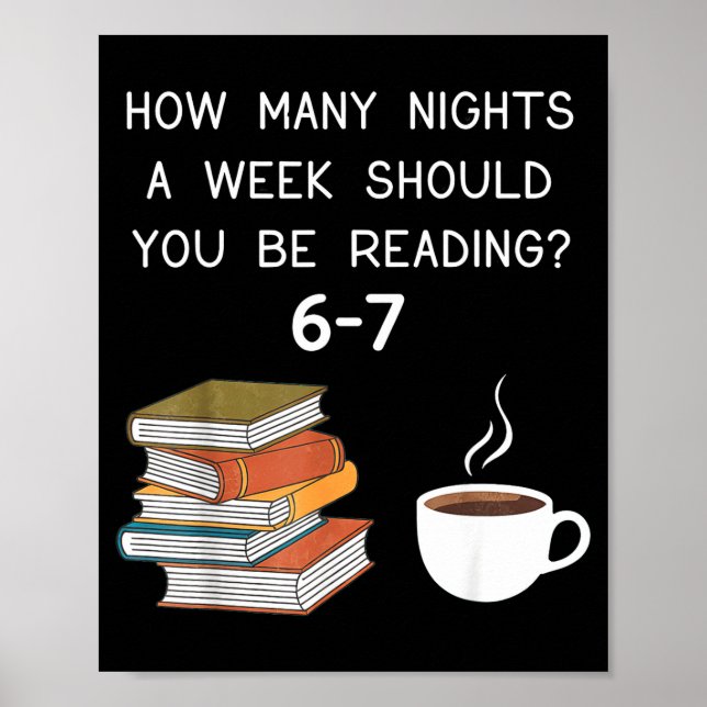 Póster How Many Nights Should You Be Reading 6-7  (Frente)