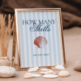 Póster How many Shells Guessing Game