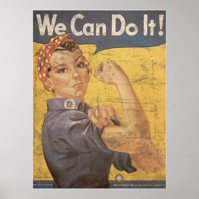 Póster Howard Miller Podemos hacerlo Rosie the Riveter (Frente)