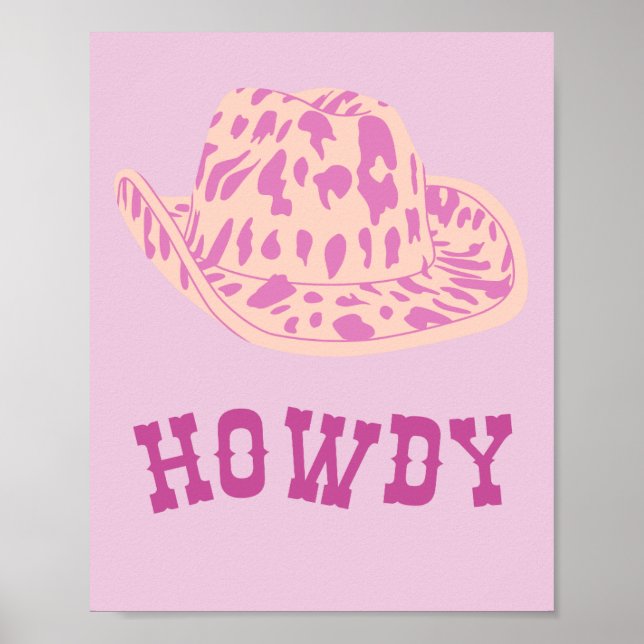 Póster Howdy Cowgirl gorra (Frente)