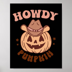 Póster Howdy Pumpkin