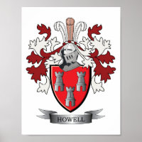 Howell Family Crest Coat of Arms