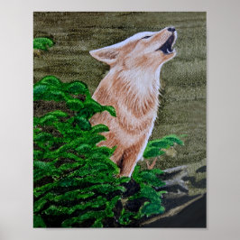 Póster Howling Coyote