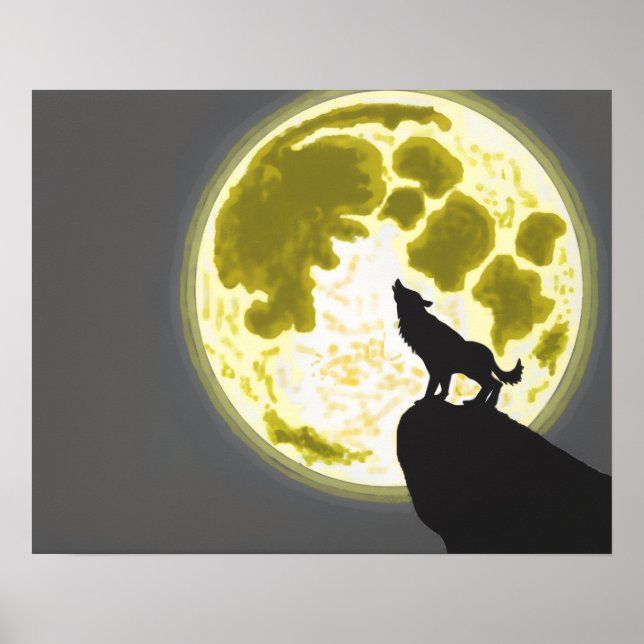 Póster howling wolf (Frente)