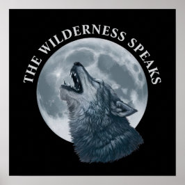 Póster Howling Wolf y Moon