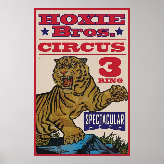Póster Hoxie Bros. Circo (Frente)