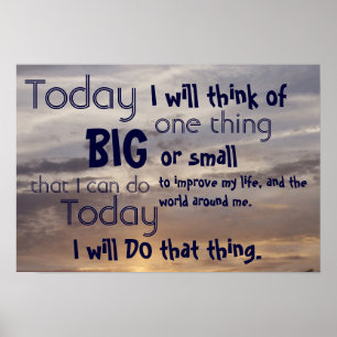 Póster "Hoy…" De motivación