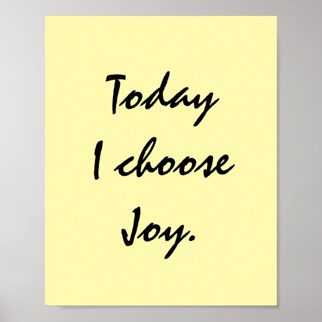 Póster Hoy elijo Alegría. (Frente)